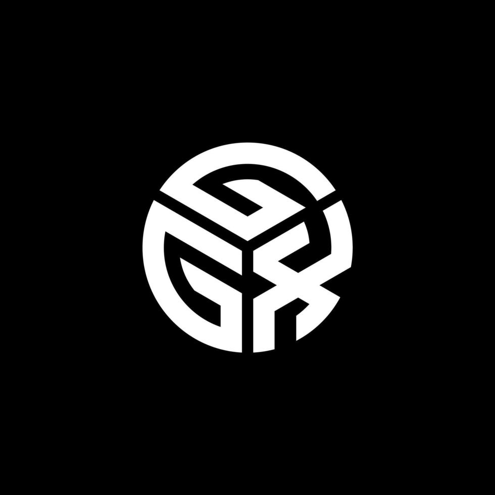ggx brev logotyp design på svart bakgrund. ggx kreativa initialer brev logotyp koncept. ggx bokstavsdesign. vektor