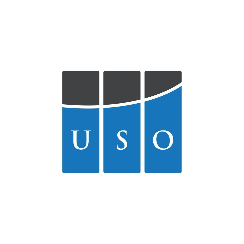 Uso-Brief-Logo-Design auf weißem Hintergrund. uso kreative Initialen schreiben Logo-Konzept. Uso-Briefdesign. vektor