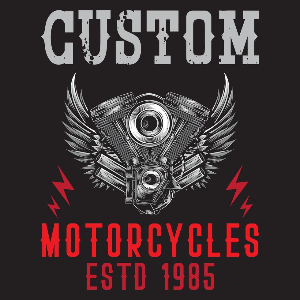 Custom-Motorräder gegründet 1985 vektor