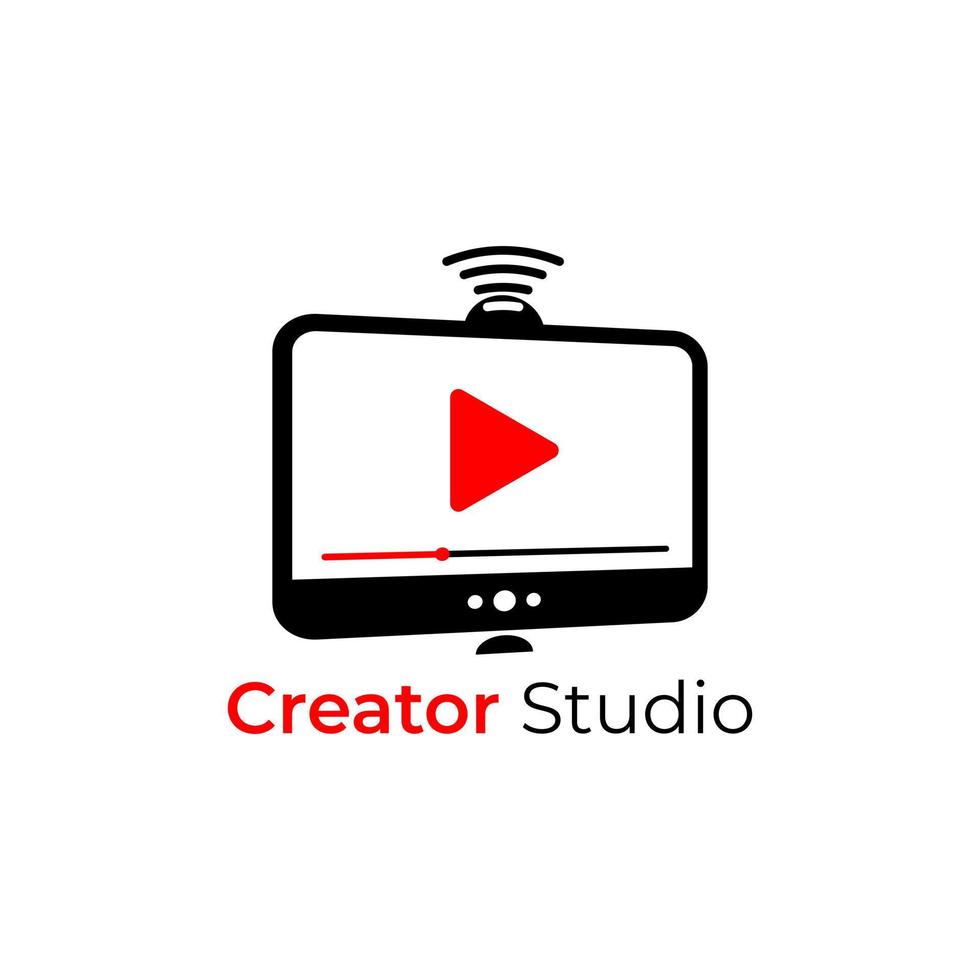 livestreaming logotypdesign vektor