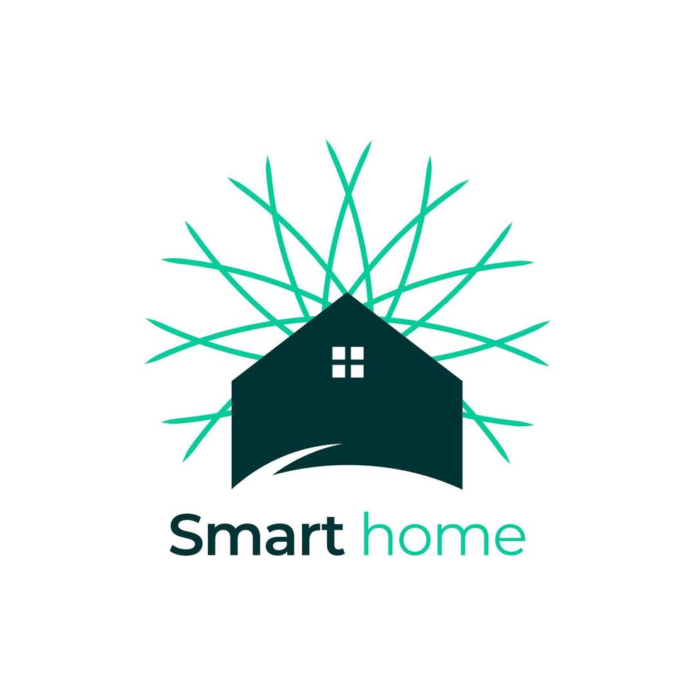 smart house logo template home digital design inspiration vektor