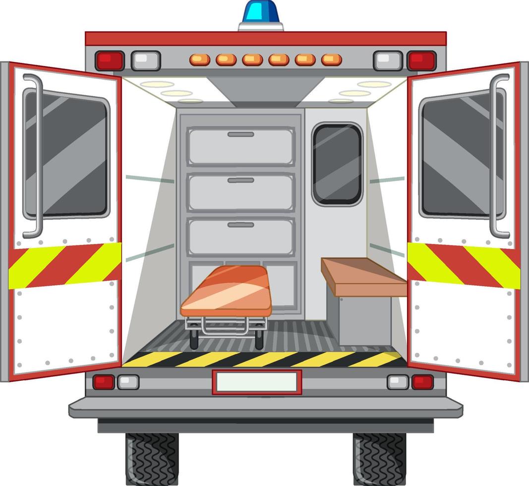 akut ambulans på vit bakgrund vektor