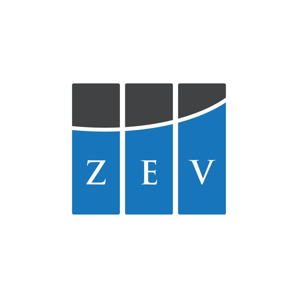 Zev bokstaven logotyp design på vit bakgrund. Zev kreativa initialer bokstavslogotyp koncept. Zev bokstav design. vektor