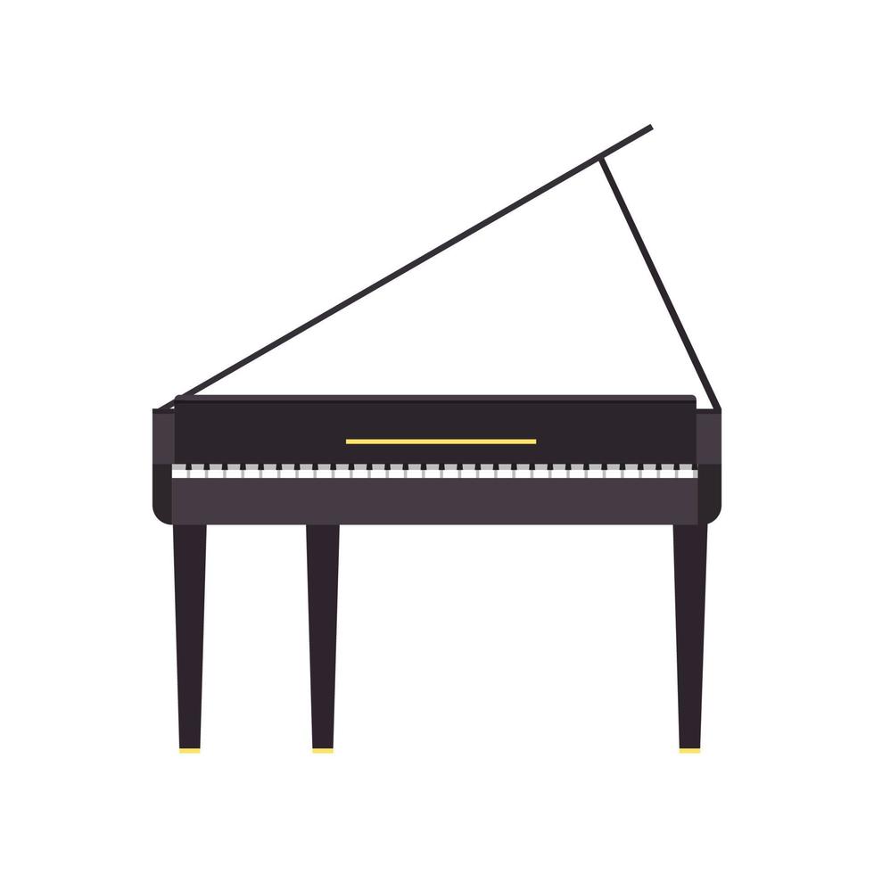 piano grand vektor musik illustration instrument svart musikaliska isolerade klassisk vit ikon. bakgrundsljud för nyckelkonsert