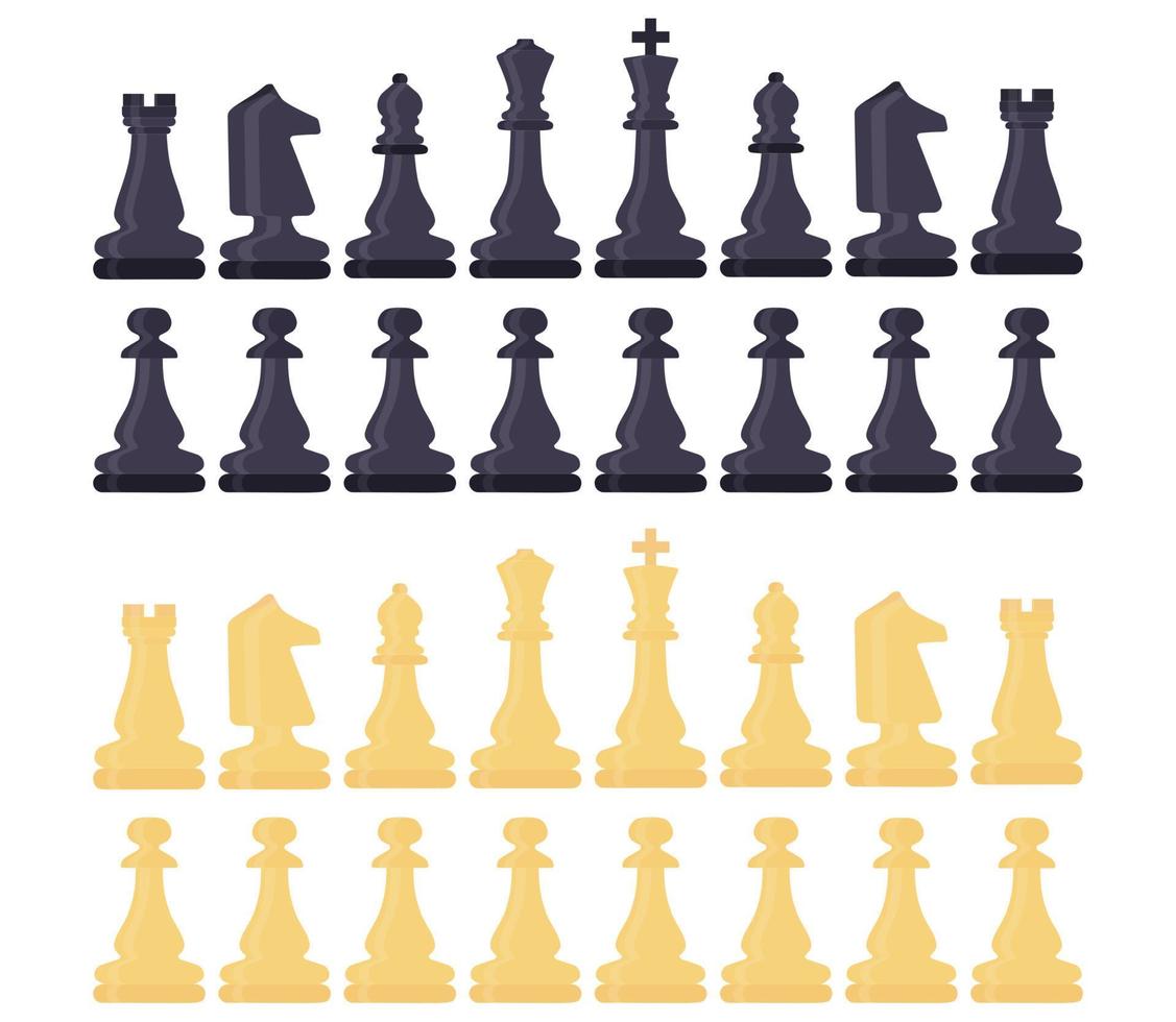 schach symbol design kunst freizeit strategie. Sport Piktogramm Spielkonzept Vektor Würfelbrett. Figur König, Dame, Läufer, Springer, Turm, Bauer. Abbildung Spielset. Bildungshintergrund-Herausforderungssymbol