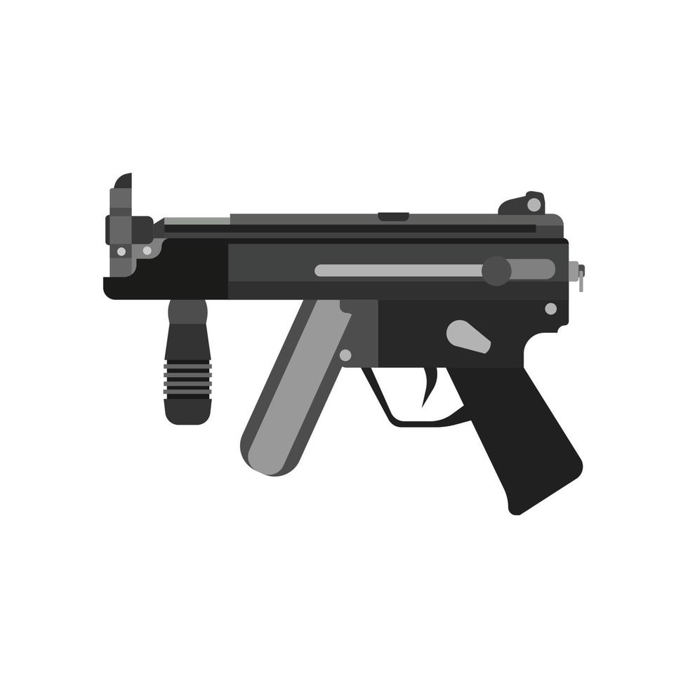 pistol submachine vapen vektor gevär militär automatisk maskin illustration krig isolerade armé design