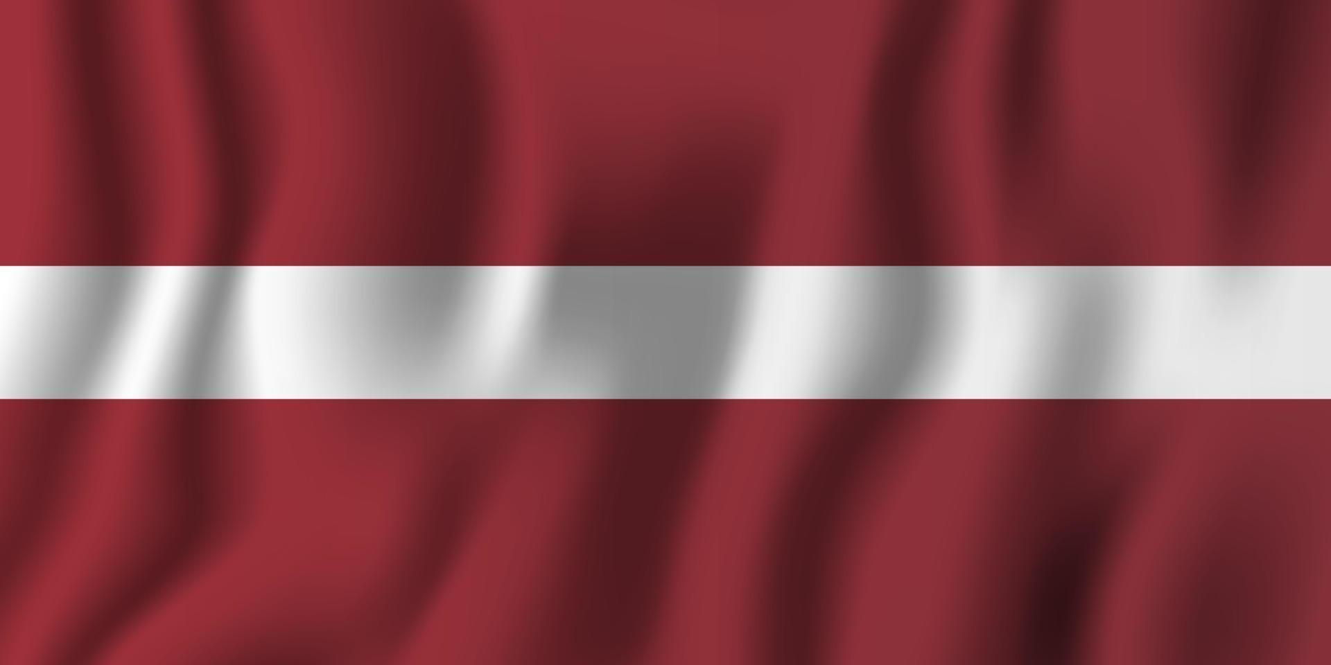 lettland realistische wehende flaggenvektorillustration. Hintergrundsymbol des nationalen Landes. Tag der Unabhängigkeit vektor