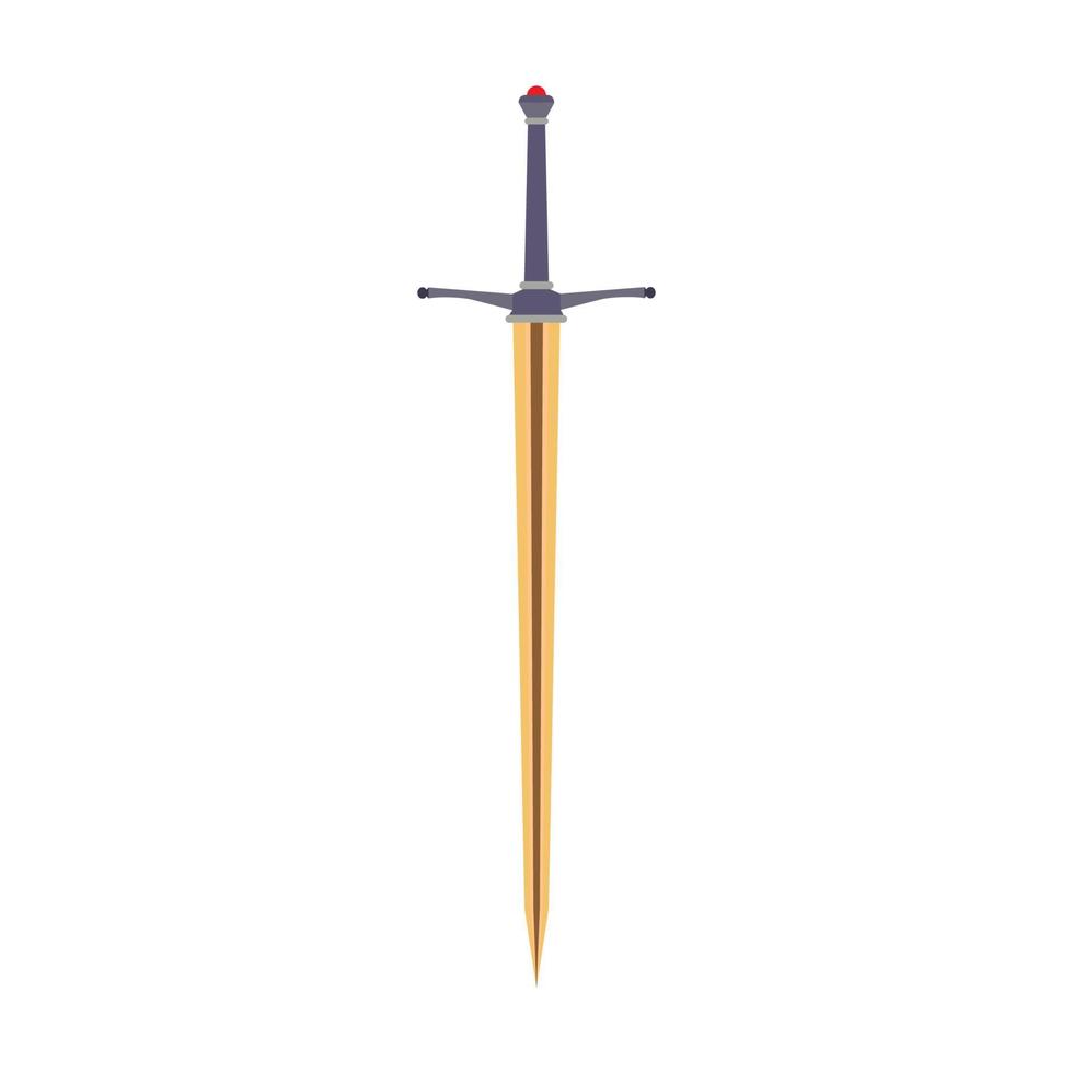 Schwert mittelalterlichen Vektorsymbol Illustration Ritter Waffe isoliert Krieg antikes Design. Kampfstahl alt vektor