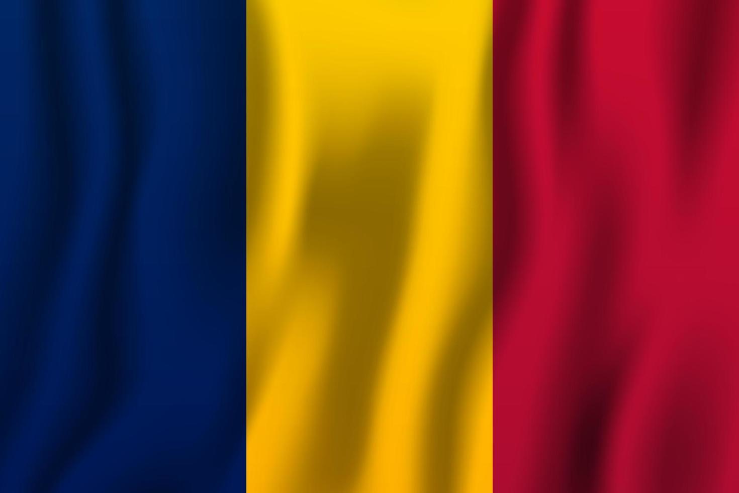 Tchad realistiska viftande flagga vektorillustration. nationellt land bakgrundssymbol. självständighetsdag vektor