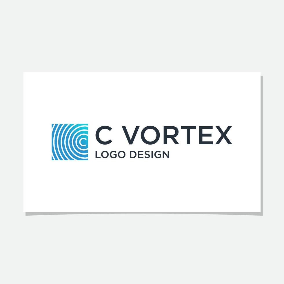 c vortex logotyp design vektor