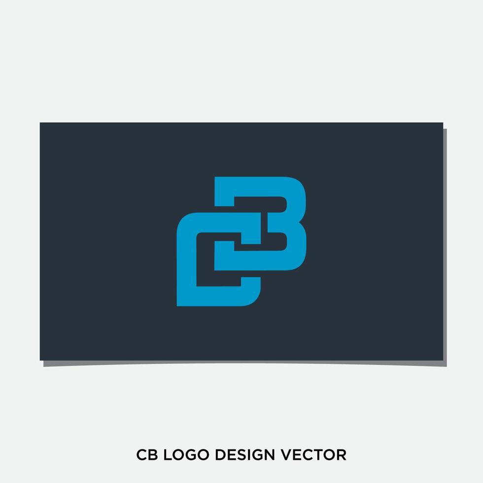 cb initial logotyp design vektor