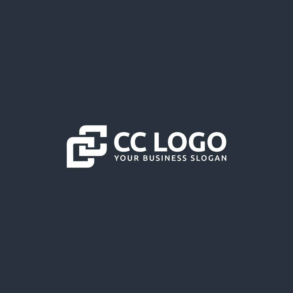 cc initial logotyp design vektor