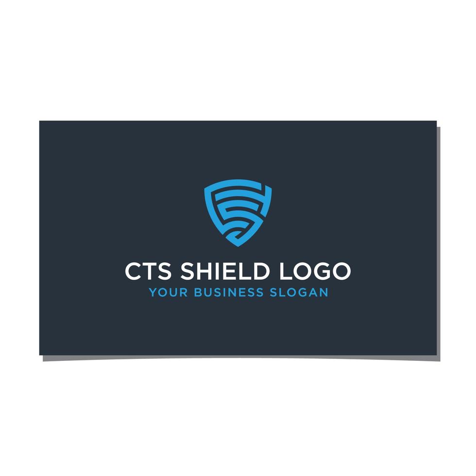 cts-Schild-Logo-Design-Vektor vektor