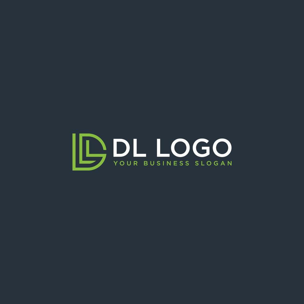 dl initial logotyp design vektor