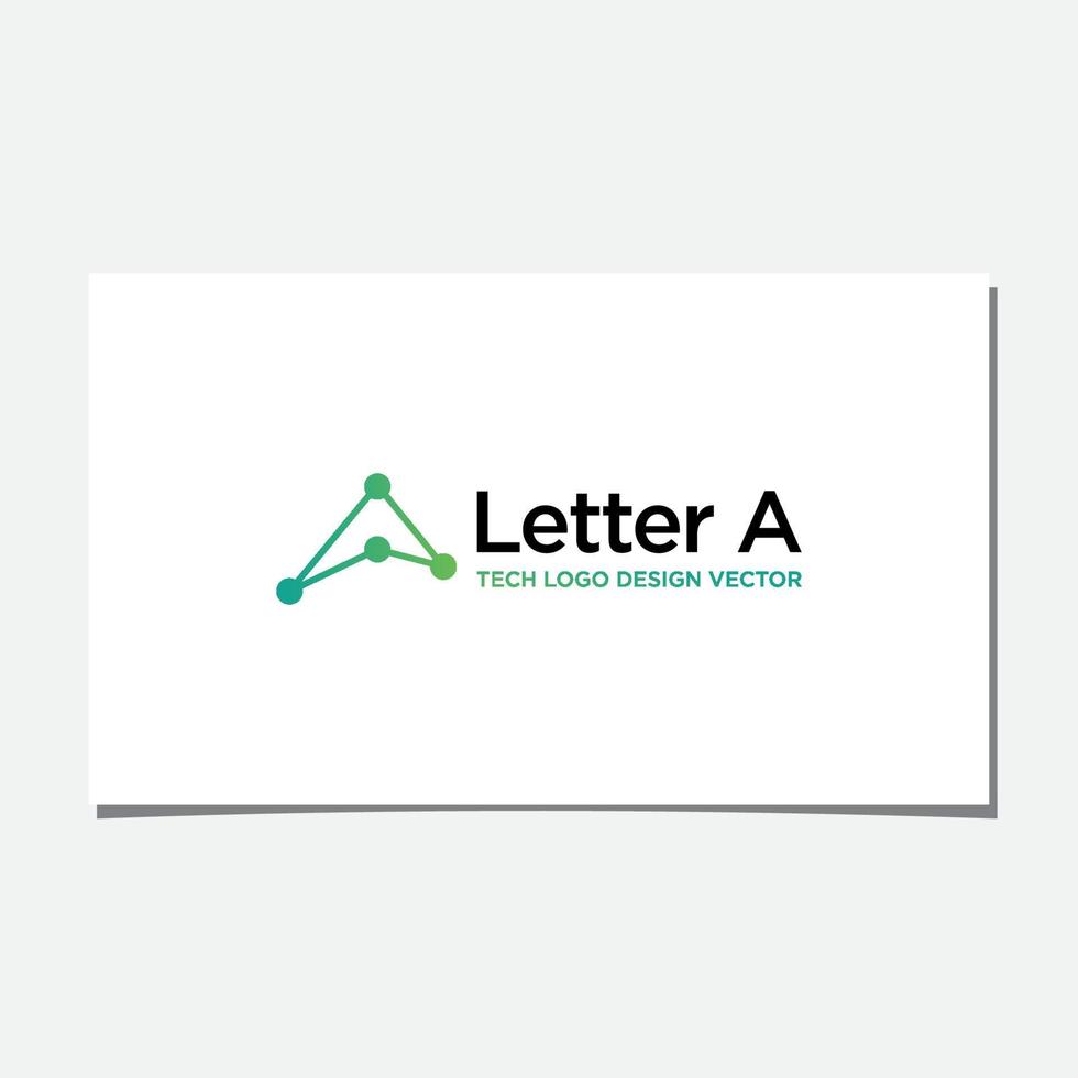 initial a, peak, elevate, up eller triangel digital tech logo vektor