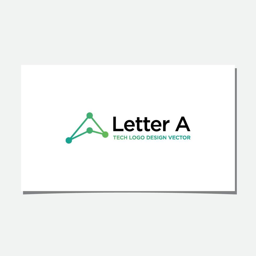 Initial a, Peak, Elevate, Up oder Triangle Digital Tech Logo vektor