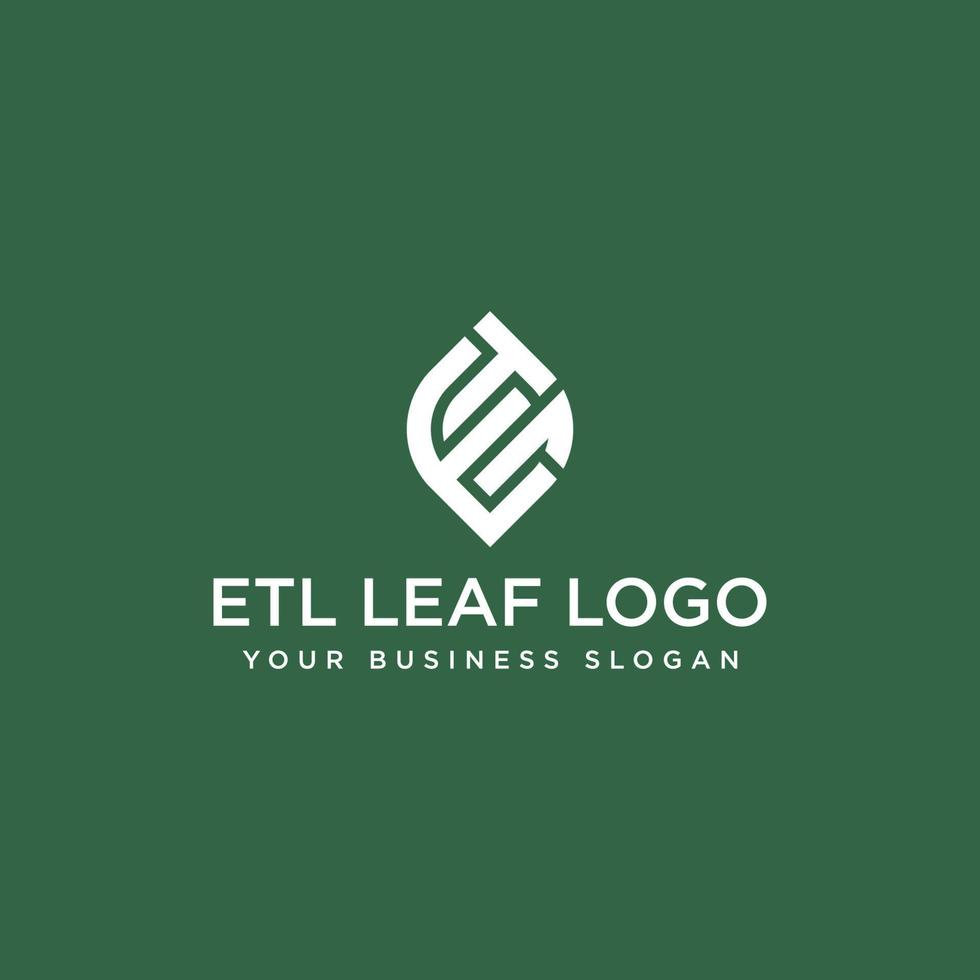 etl-Blatt-Logo-Design-Vektor vektor