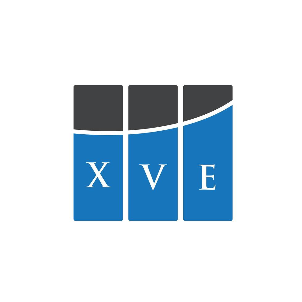 xve-Brief-Logo-Design auf weißem Hintergrund. xve kreatives Initialen-Buchstaben-Logo-Konzept. xve Briefgestaltung. vektor