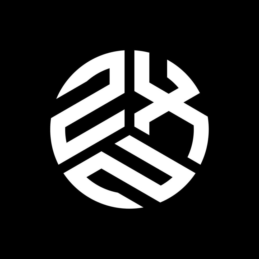 zxn-Buchstaben-Logo-Design auf schwarzem Hintergrund. zxn kreatives Initialen-Buchstaben-Logo-Konzept. zxn Briefgestaltung. vektor