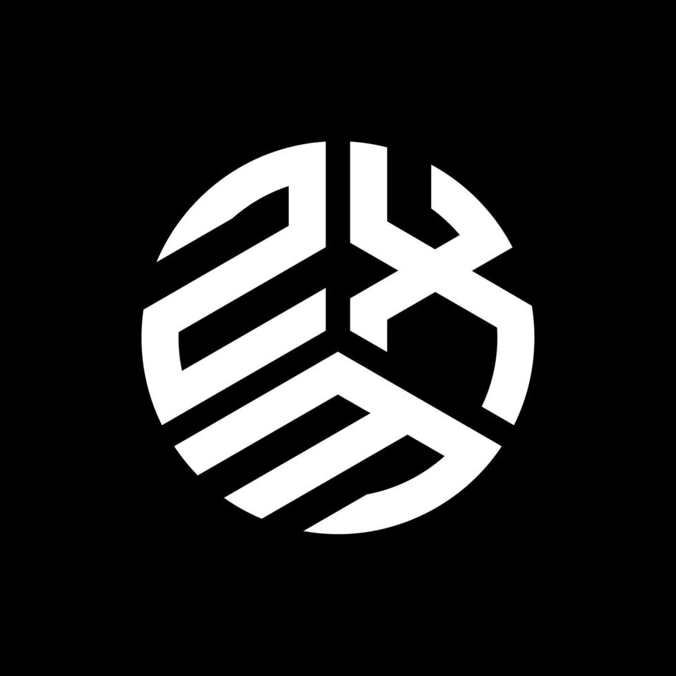 zxm-Buchstaben-Logo-Design auf schwarzem Hintergrund. zxm kreatives Initialen-Buchstaben-Logo-Konzept. zxm Briefdesign. vektor