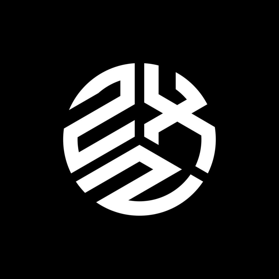 zxz brev logotyp design på svart bakgrund. zxz kreativa initialer brev logotyp koncept. zxz bokstavsdesign. vektor