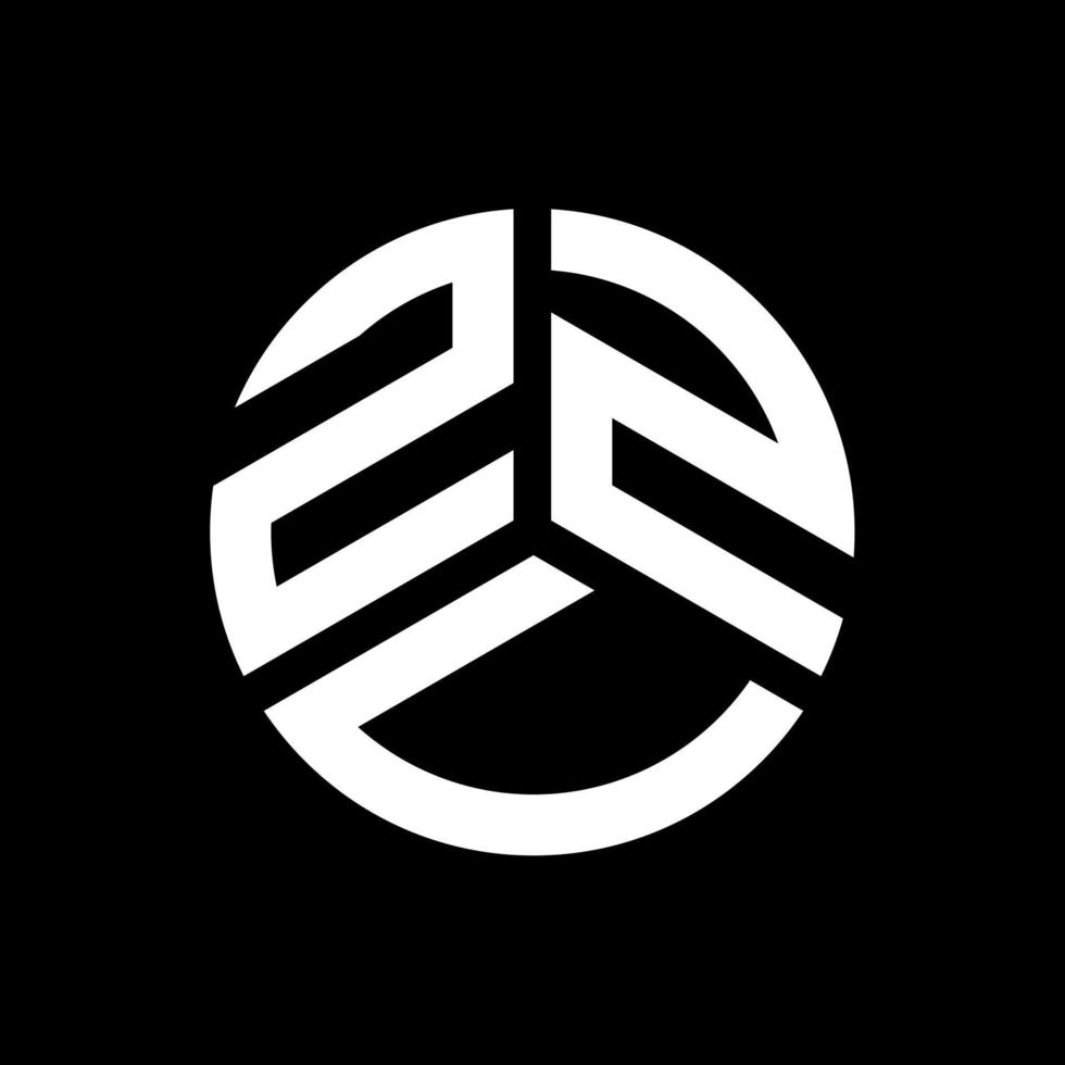 zzv-Buchstaben-Logo-Design auf schwarzem Hintergrund. zzv kreative Initialen schreiben Logo-Konzept. zzv Briefgestaltung. vektor