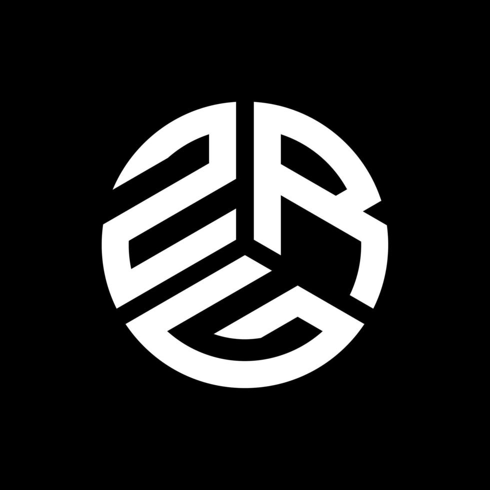 zrg brev logotyp design på svart bakgrund. zrg kreativa initialer brev logotyp koncept. zrg bokstavsdesign. vektor