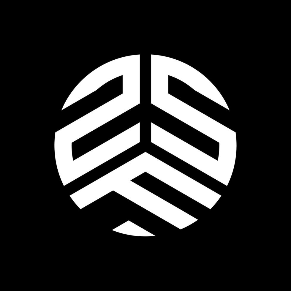zsf-Buchstaben-Logo-Design auf schwarzem Hintergrund. zsf kreative Initialen schreiben Logo-Konzept. zsf Briefgestaltung. vektor