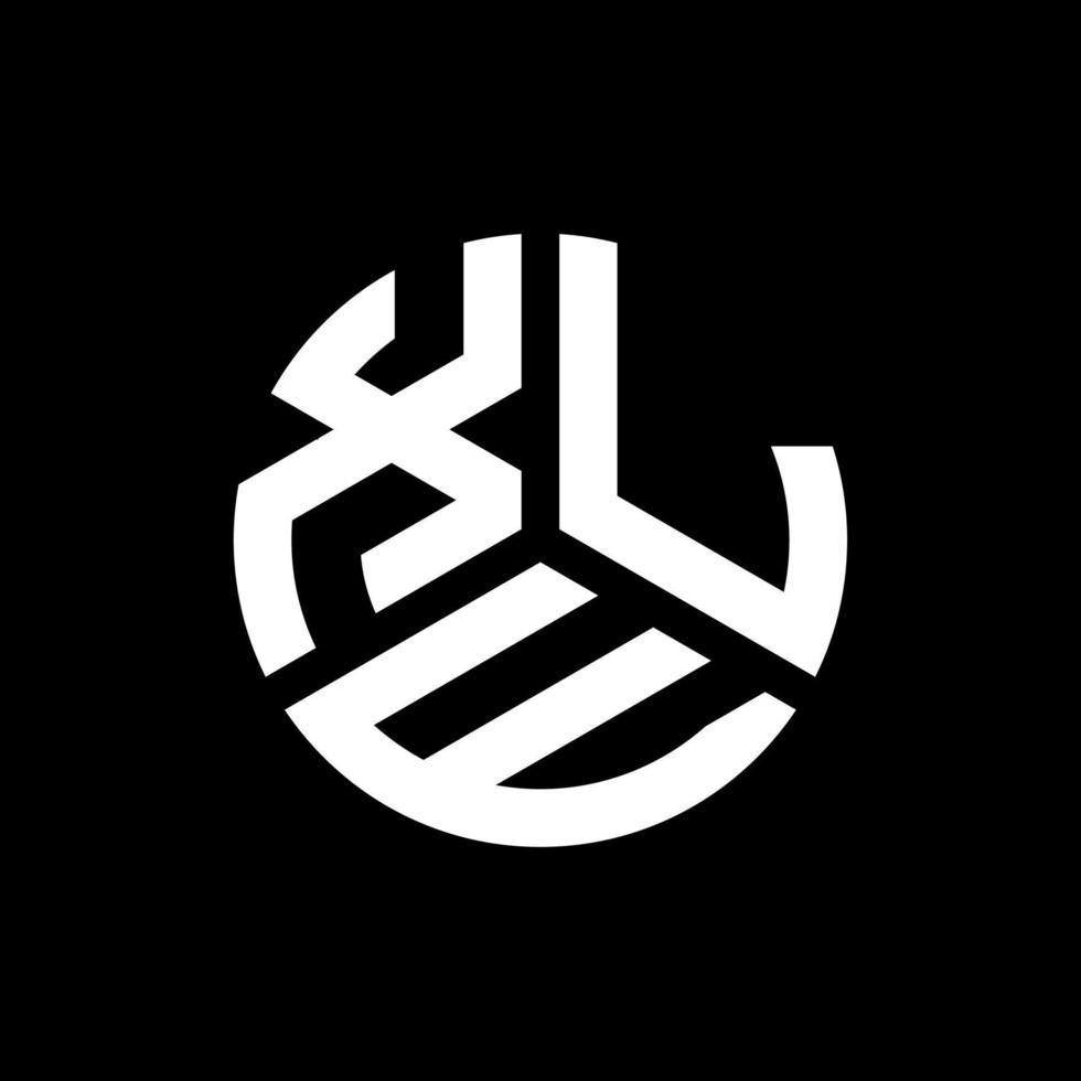xle bokstav logo design på svart bakgrund. xle kreativa initialer bokstavslogotyp koncept. xle bokstavsdesign. vektor