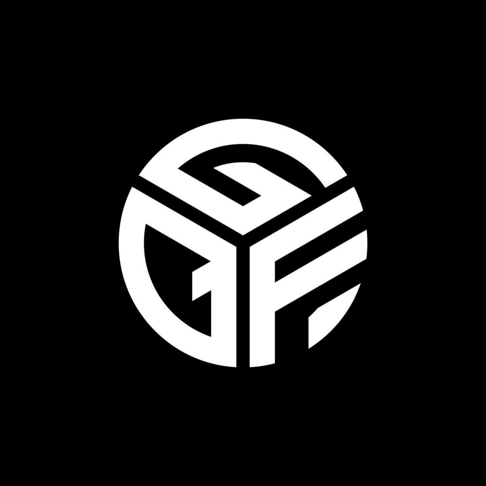 gqf-Buchstaben-Logo-Design auf schwarzem Hintergrund. gqf kreative Initialen schreiben Logo-Konzept. gqf Briefgestaltung. vektor