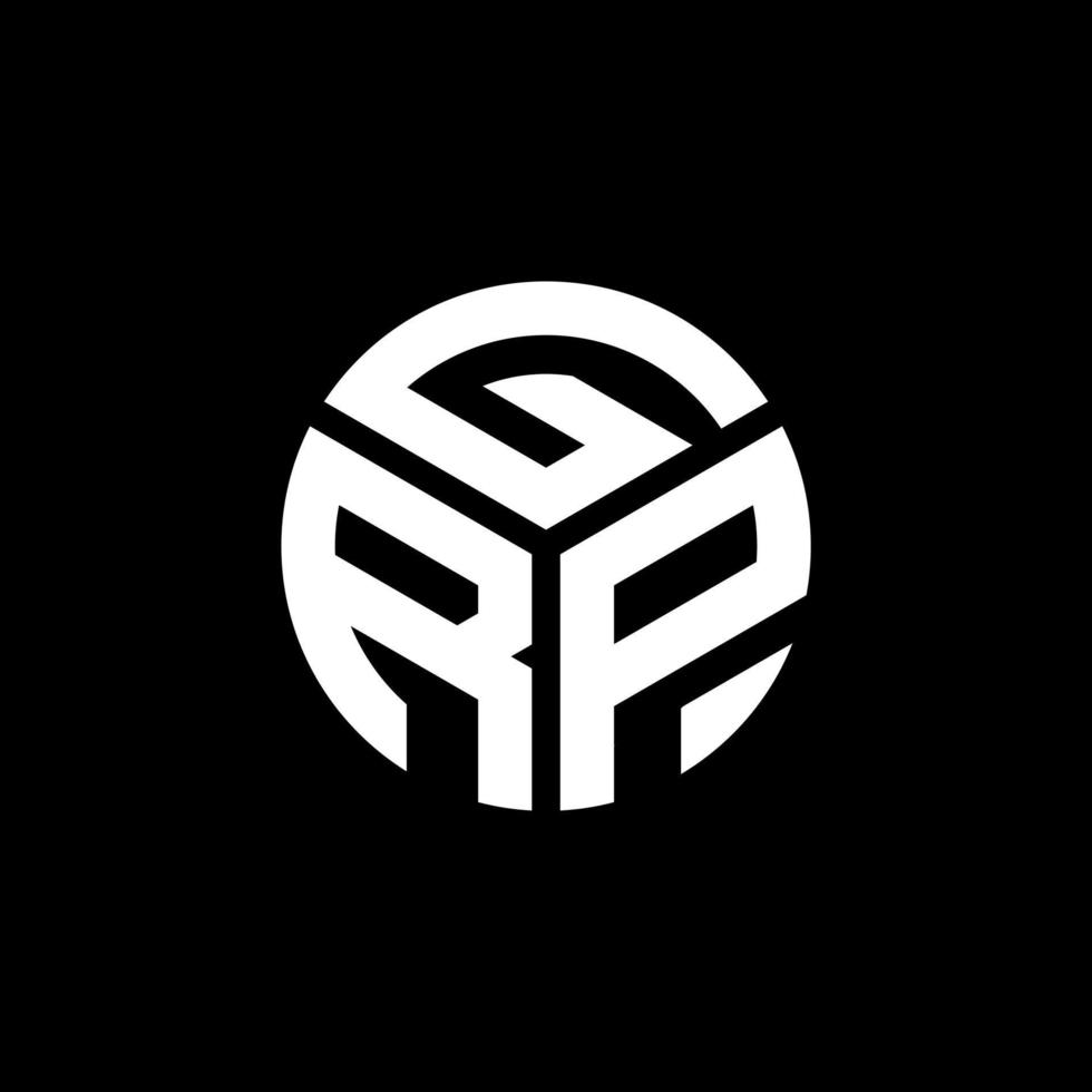 Grp-Brief-Logo-Design auf schwarzem Hintergrund. grp kreative Initialen schreiben Logo-Konzept. grp Briefgestaltung. vektor