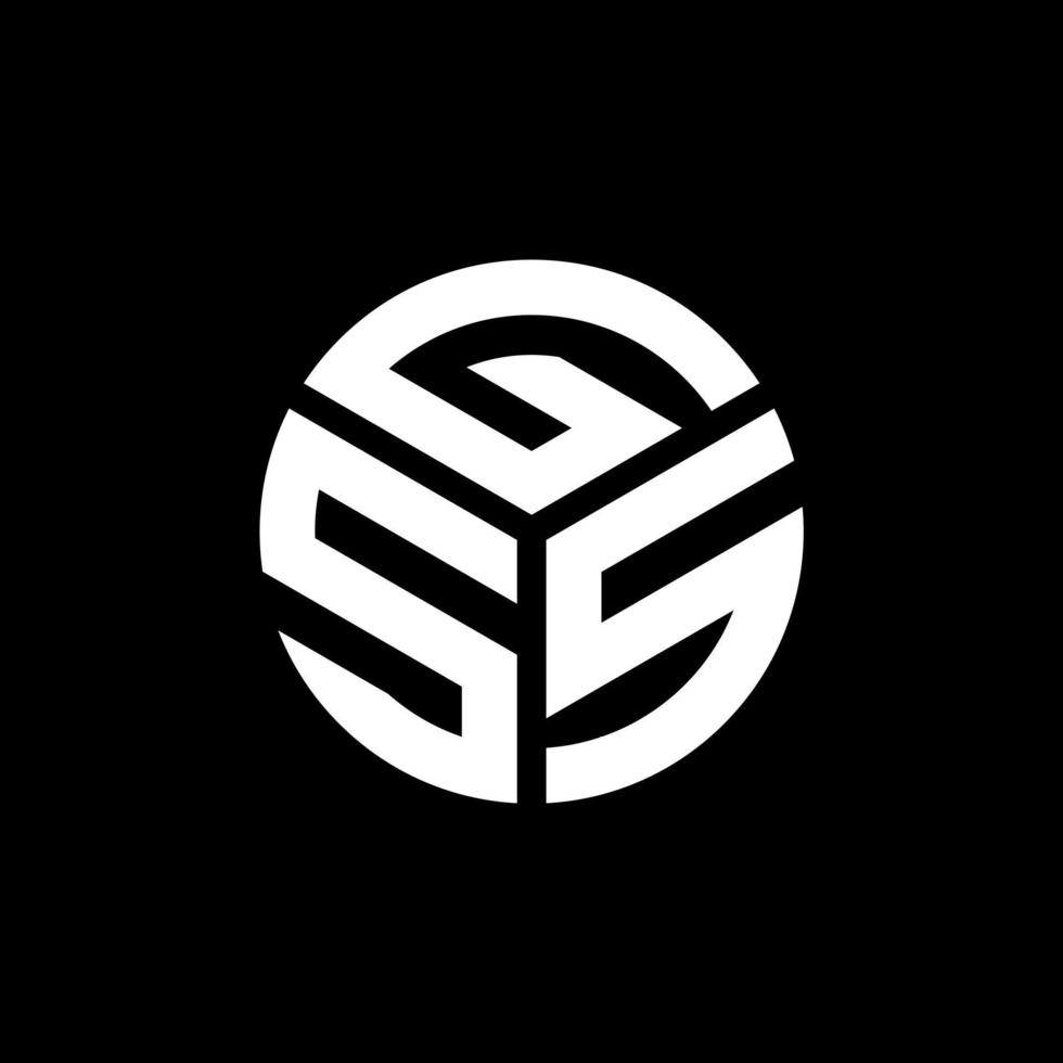 gss-Brief-Logo-Design auf schwarzem Hintergrund. gss kreative Initialen schreiben Logo-Konzept. gss Briefgestaltung. vektor