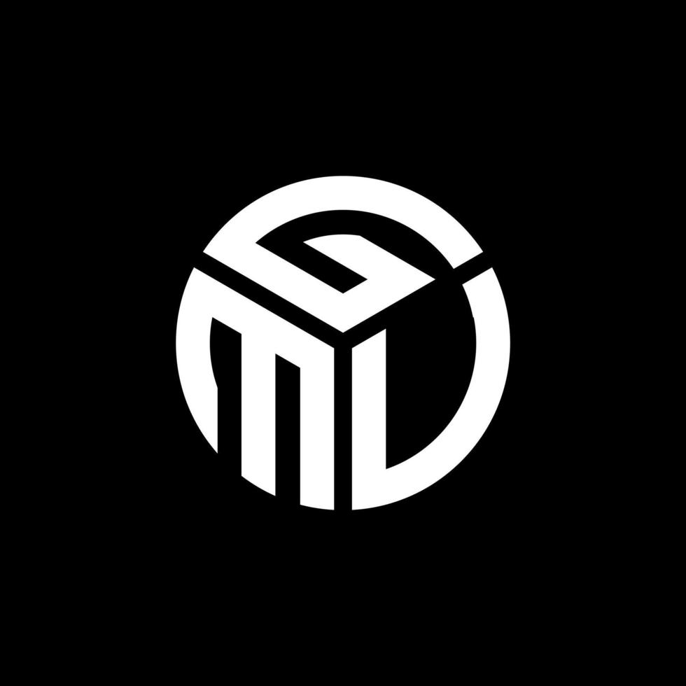 gmv-Brief-Logo-Design auf schwarzem Hintergrund. gmv kreative Initialen schreiben Logo-Konzept. gmv Briefgestaltung. vektor