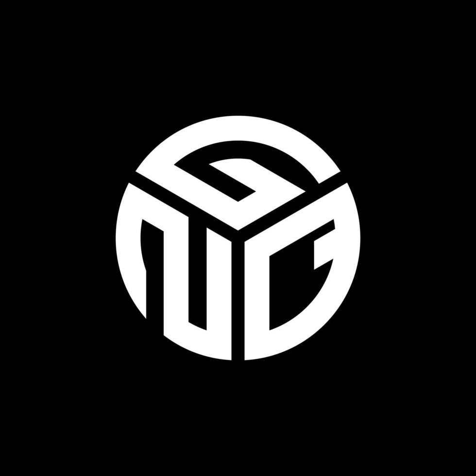gnq brev logotyp design på svart bakgrund. gnq kreativa initialer brev logotyp koncept. gnq bokstavsdesign. vektor