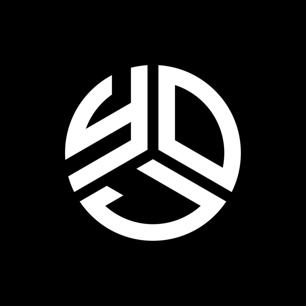 yoj-Buchstaben-Logo-Design auf schwarzem Hintergrund. yoj kreative Initialen schreiben Logo-Konzept. yoj Briefgestaltung. vektor