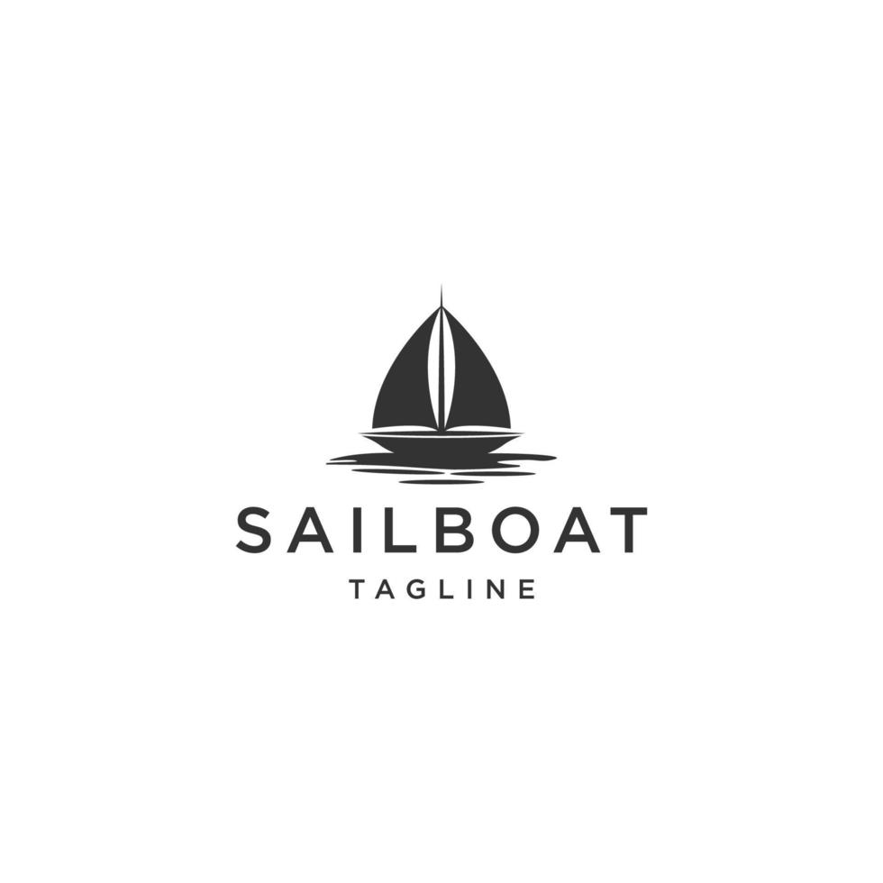 Segelboot-Logo-Icon-Design-Vorlage vektor