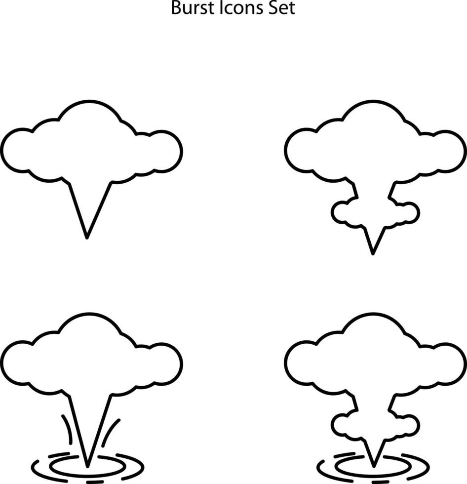 Burst-Icons gesetzt isoliert auf weißem Hintergrund. symbol trendiges und modernes symbol für logo, web, app, ui. vektor