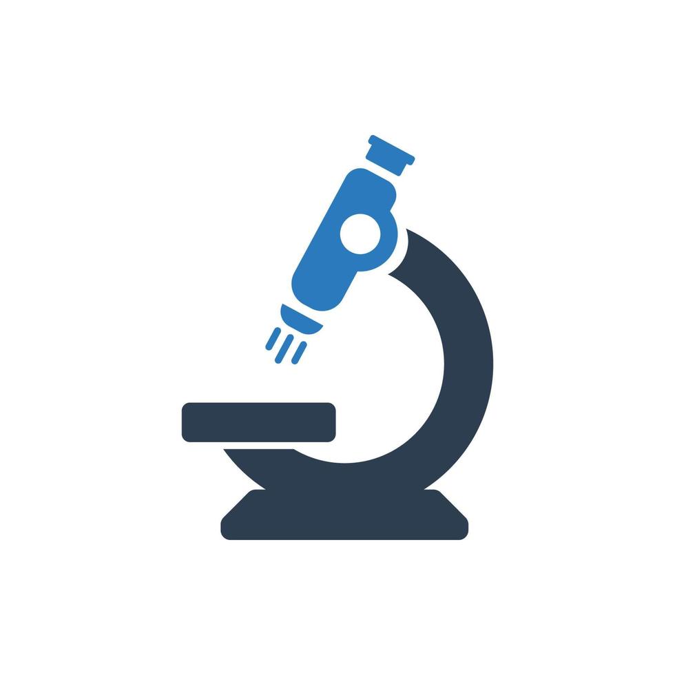 Mikroskop-Symbol, Labormikroskop-Vektorsymbol, wissenschaftliches Symbol vektor