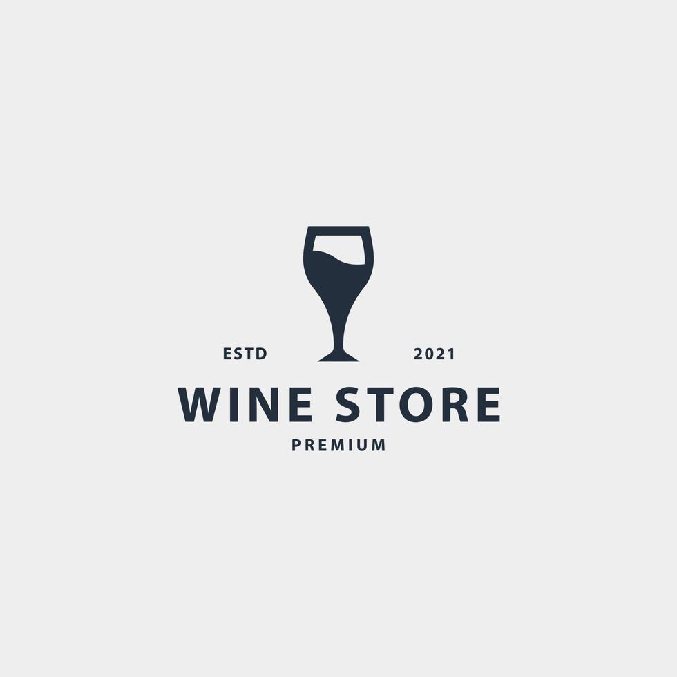 vin butik ikon tecken symbol hipster vintage logotyp design vektor