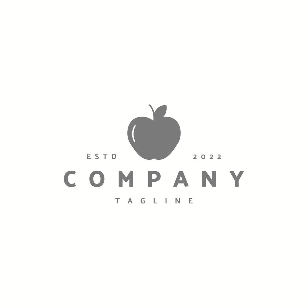 Apfel-Frucht-Symbol-Zeichen-Symbol-Hipster-Vintage-Logo-Design vektor