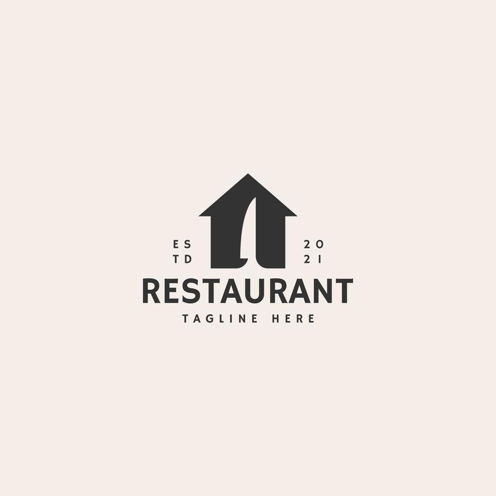 restaurang ikon tecken symbol hipster vintage logotyp design vektor