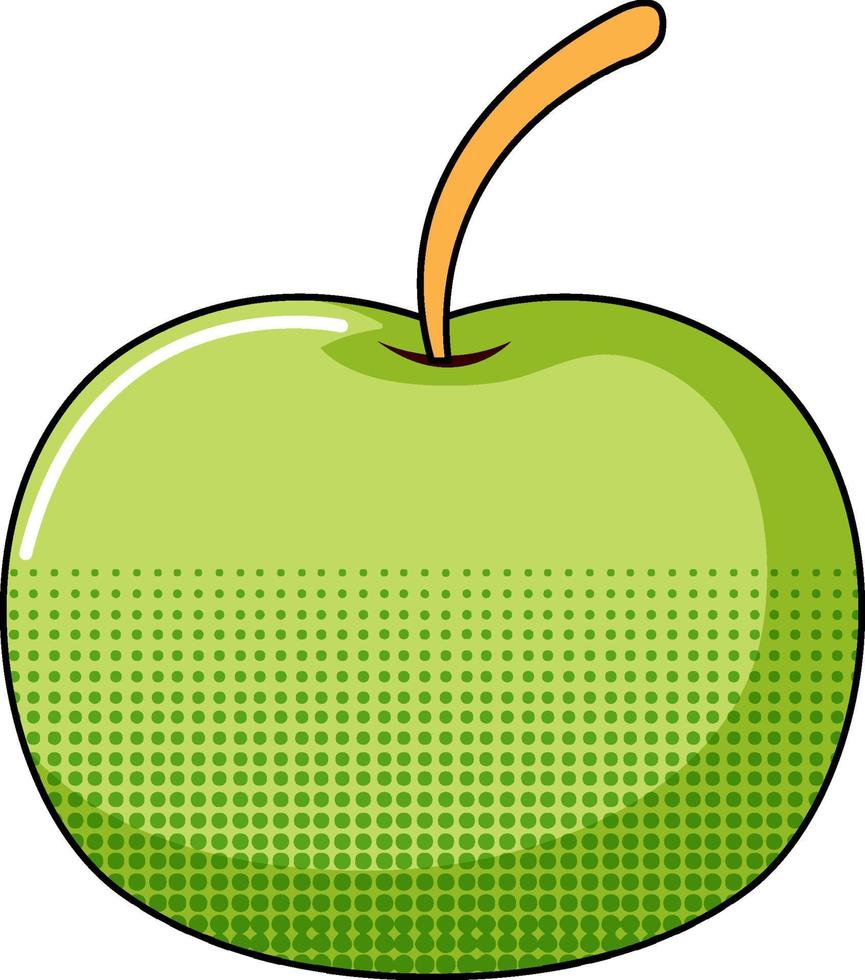 enkelt äpple på vit bakgrund vektor
