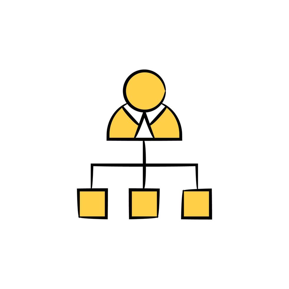 Organigramm-Symbol gelbe Thema Illustration vektor