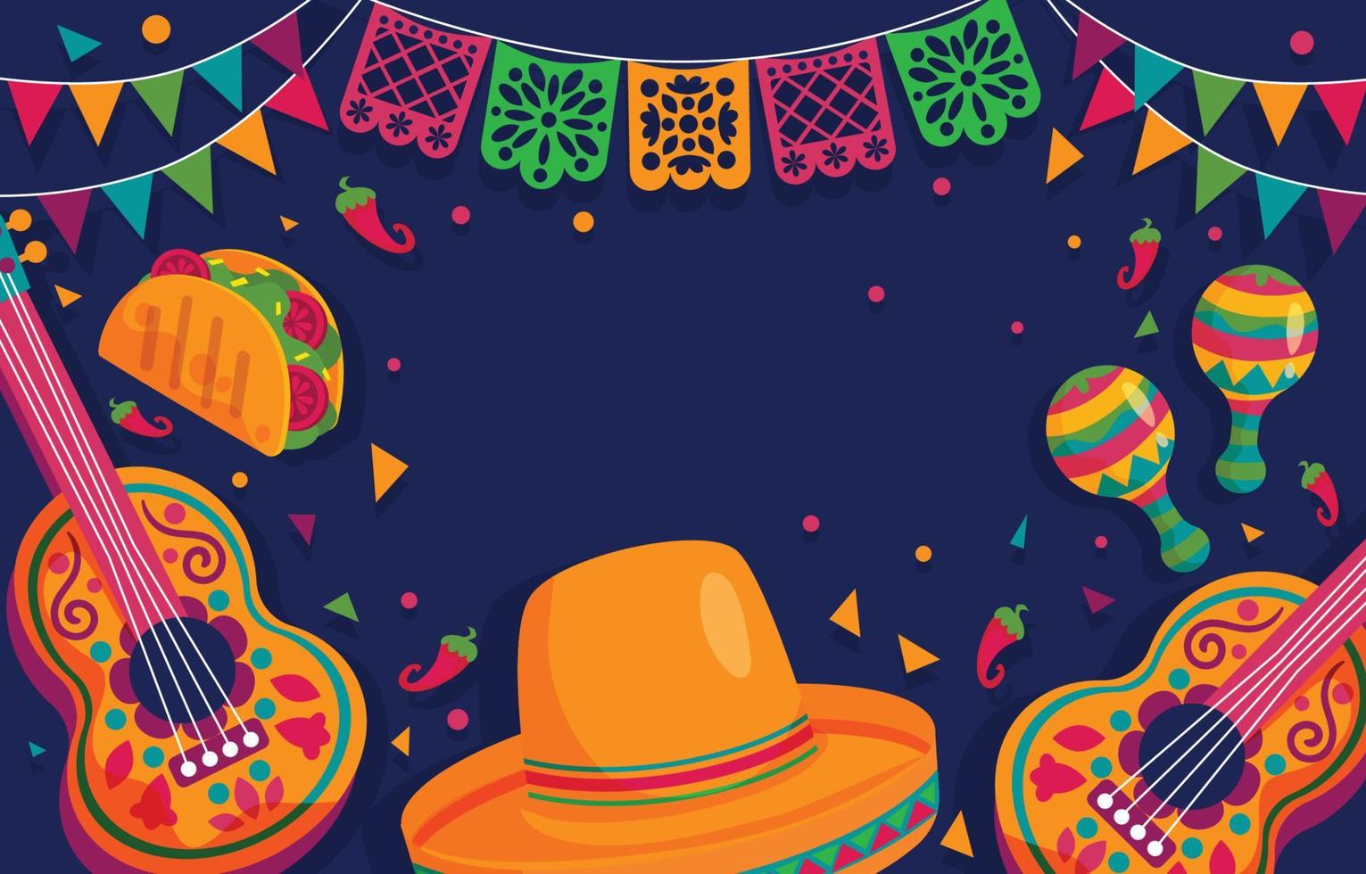 cinco de mayo festlicher hintergrund vektor