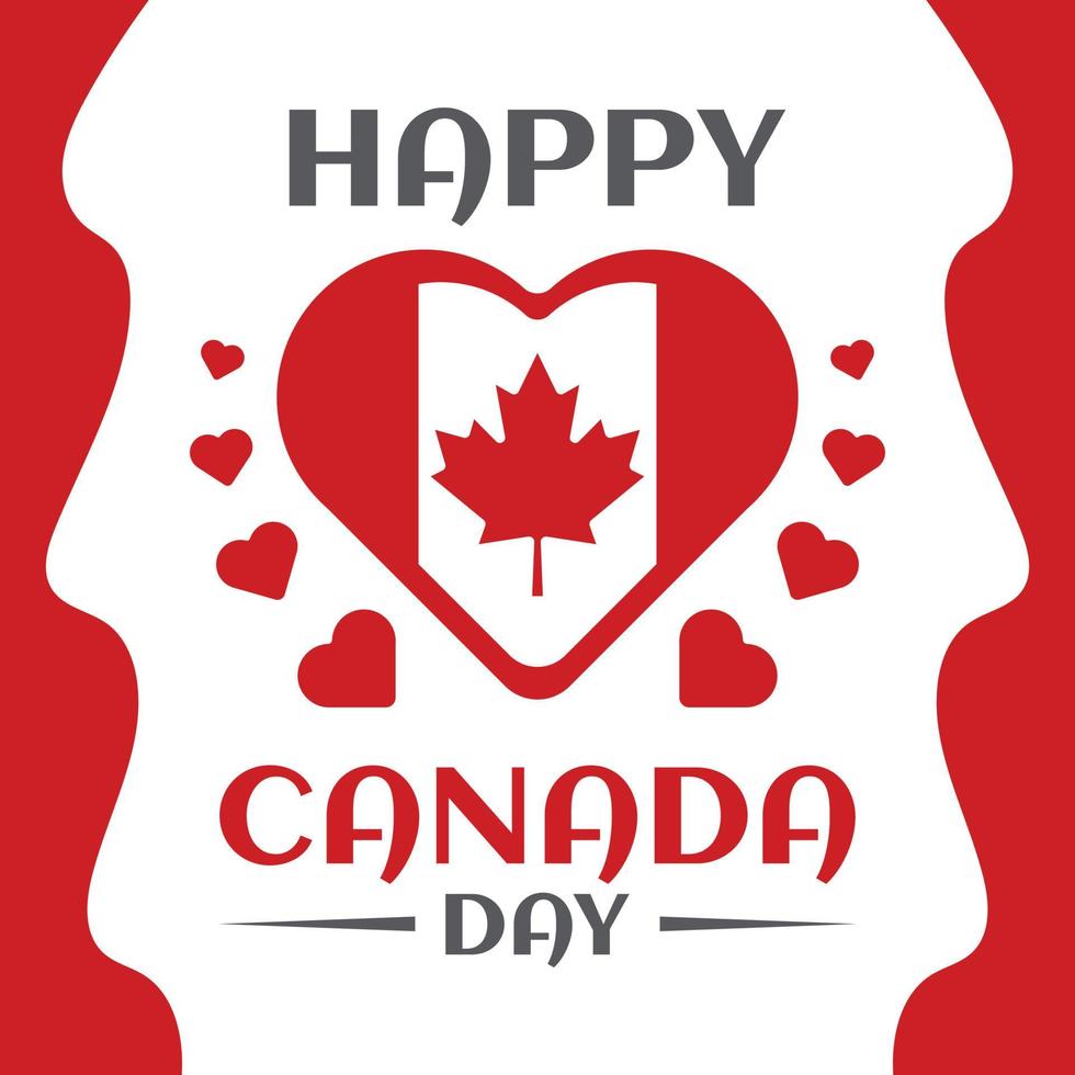 modern canada day post design vektor