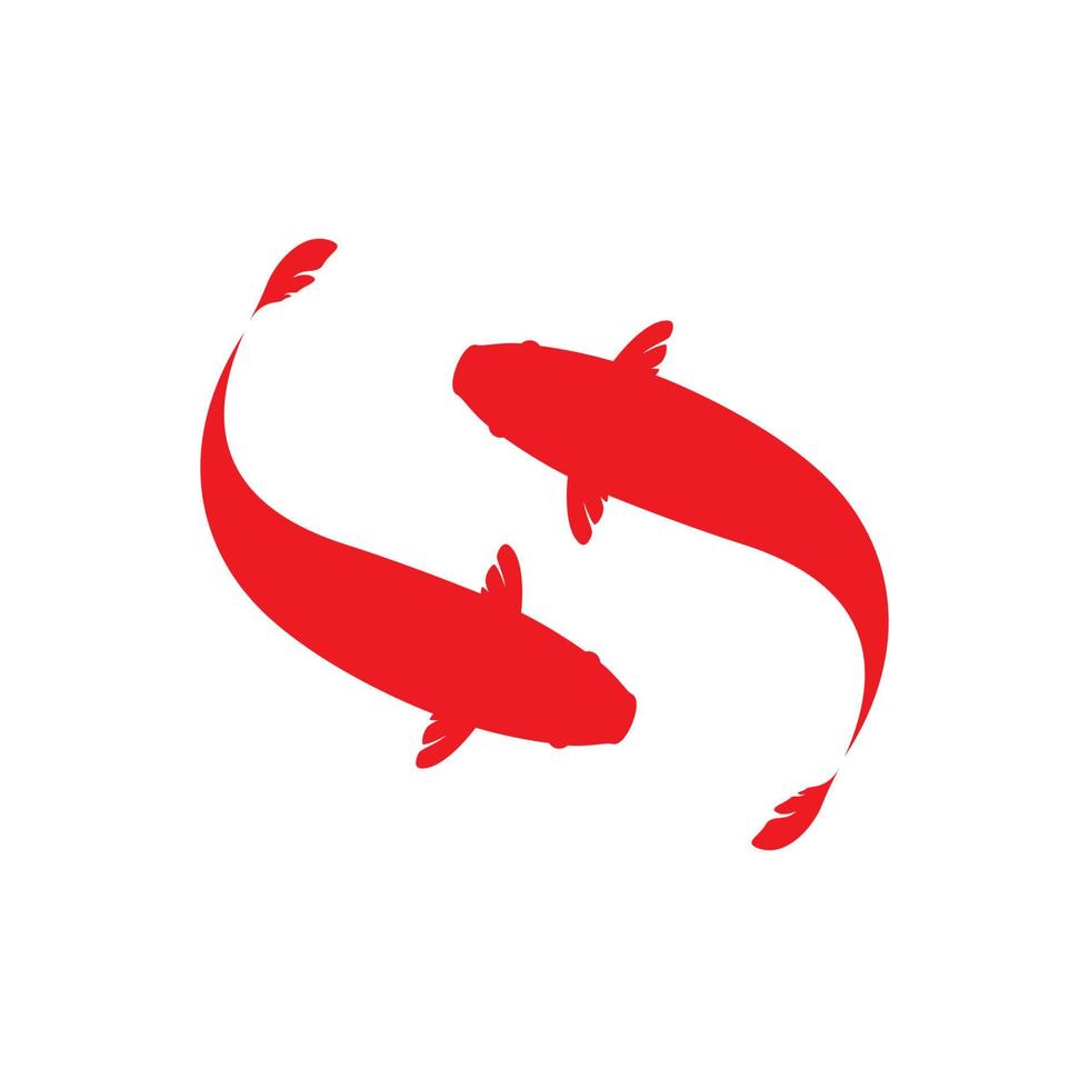 Buchstabe s mit Fisch-Koi-Logo-Design, Vektorgrafik-Symbol-Icon-Illustration kreative Idee vektor