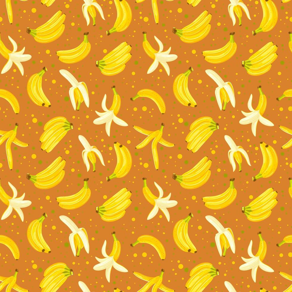 Nahtloses Muster mit einer Reihe von Bananen vektor