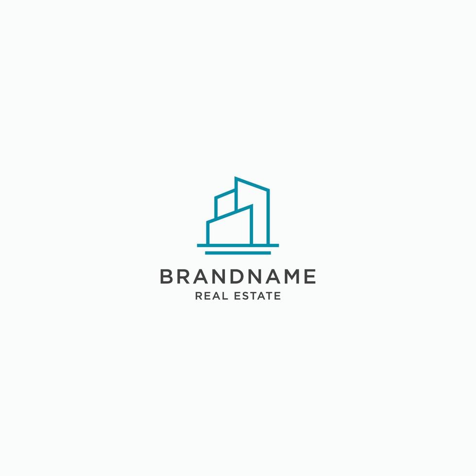 bygga logotyp ikon formgivningsmall. lägenhet, fastigheter, urban platt vektor