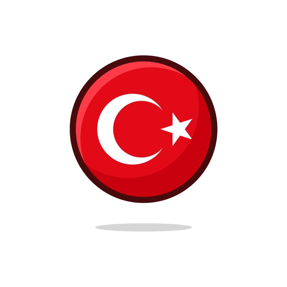 Turkiet flaggikon vektor