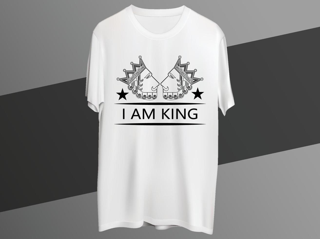 König Typografie T-Shirt-Design vektor